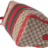 Gucci Sherry Medium Duffle Vintage Web Boston Bag GG Canvas Tan Red
